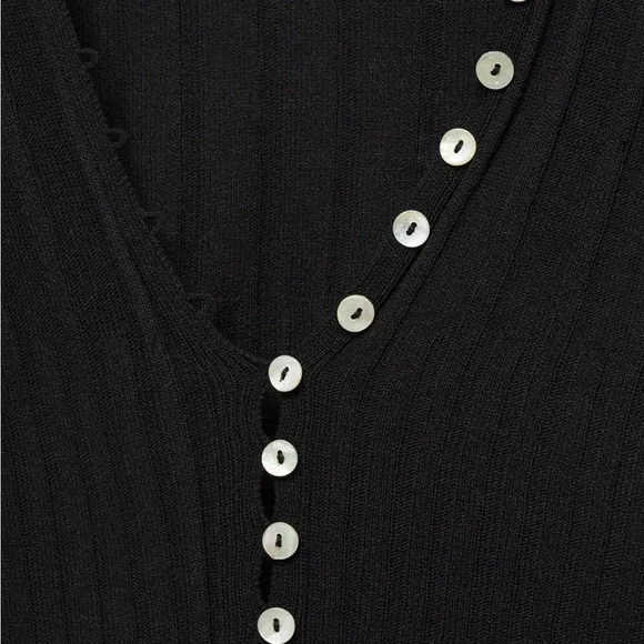 NWT Mango Ribbed Cardigan with Button Detail - Picture 13 of 16